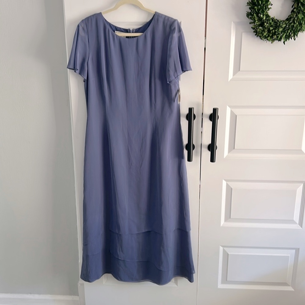 Talbots Dusty Lavender Silk Midi Dress